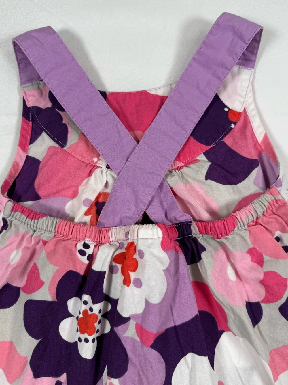 GYMBOREE Girls Floral‎ Dress 5 Spring 1 2017 Sleeveless Cross Back Retro Cottage